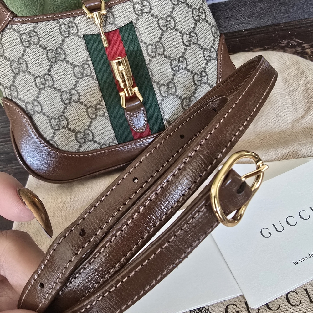 Authentic Gucci Jackie 1961 Mini Bag 2way, Handbag Or Crossbody Bag - Picture 14 of 16